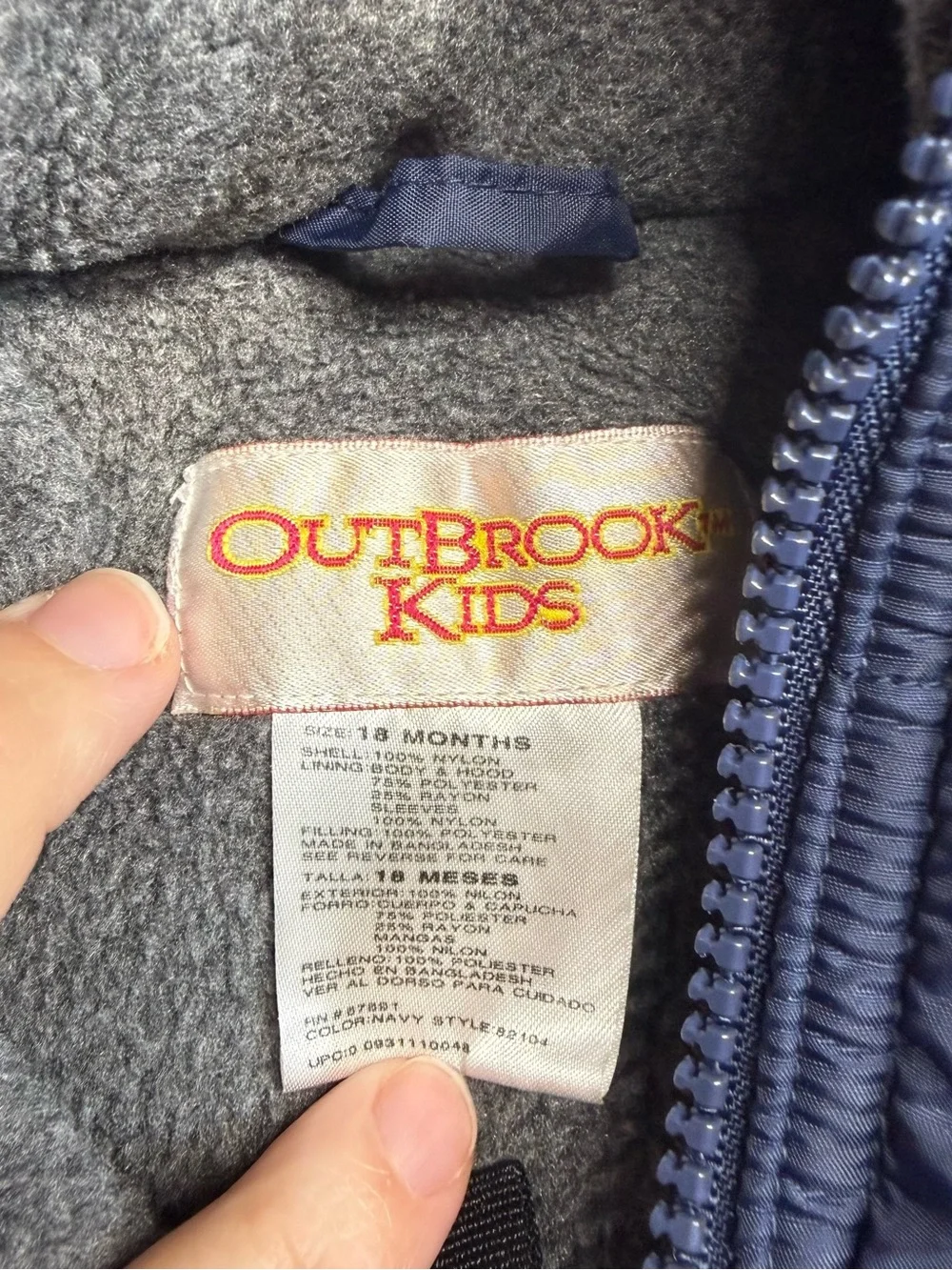 Navy Hooded Toddler Puffer Jacket